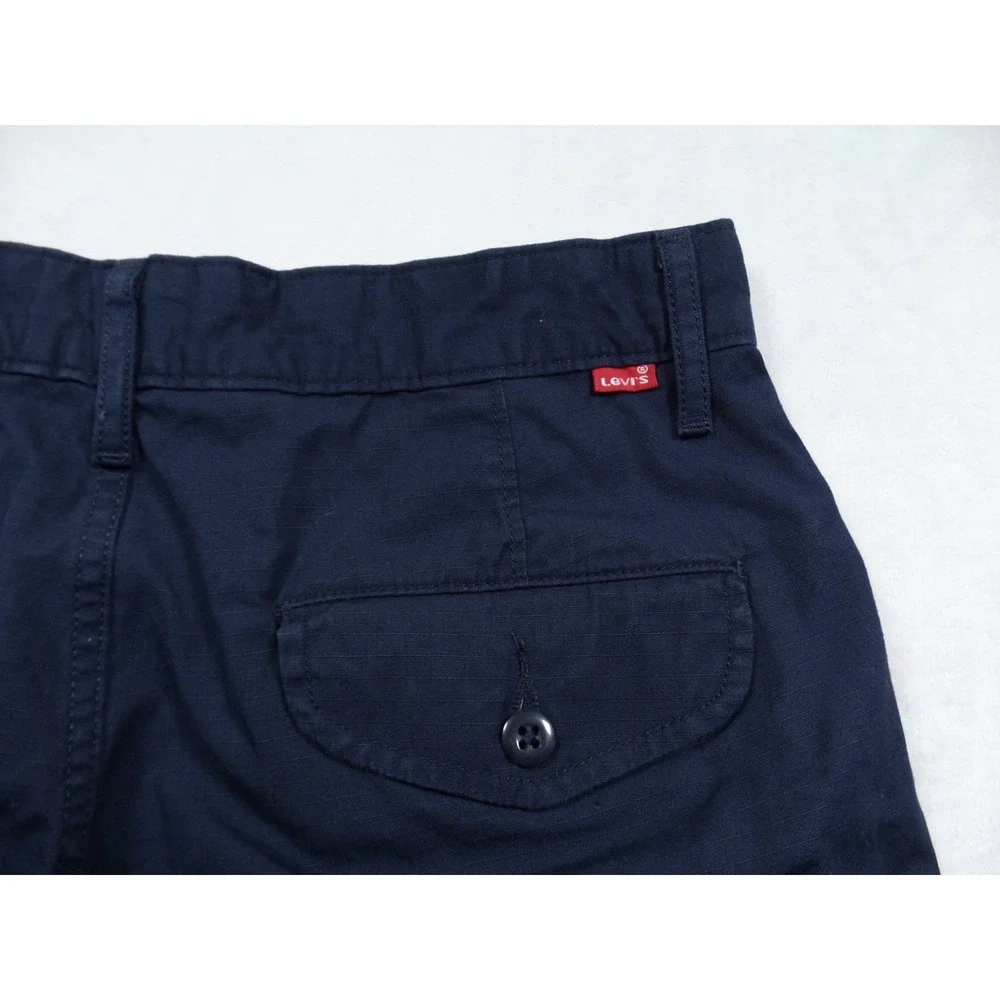 Levis‎ Shorts Mens Size 29 Blue Ripstop Canvas Cargo Pockets High Rise Outdoor